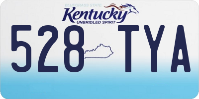 KY license plate 528TYA