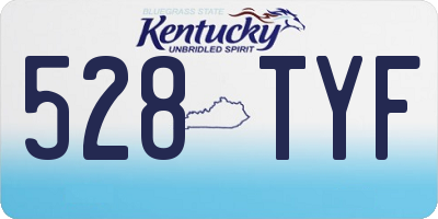 KY license plate 528TYF