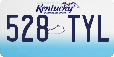 KY license plate 528TYL