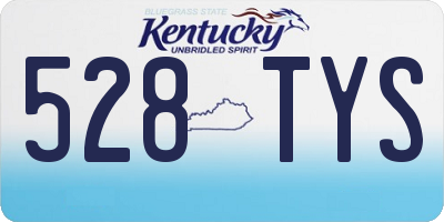 KY license plate 528TYS
