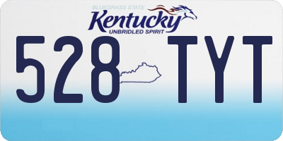 KY license plate 528TYT