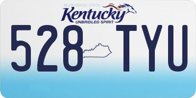 KY license plate 528TYU