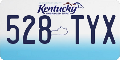 KY license plate 528TYX