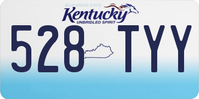 KY license plate 528TYY