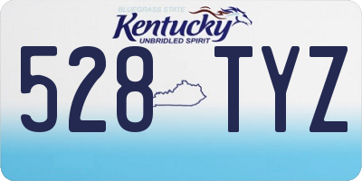KY license plate 528TYZ