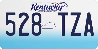 KY license plate 528TZA