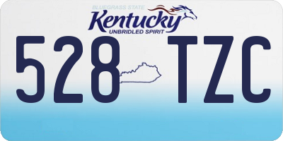 KY license plate 528TZC