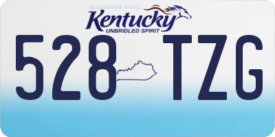 KY license plate 528TZG