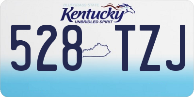 KY license plate 528TZJ