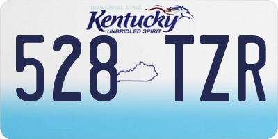 KY license plate 528TZR