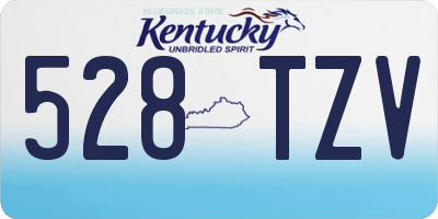 KY license plate 528TZV