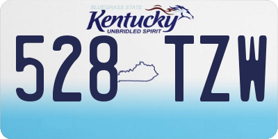 KY license plate 528TZW