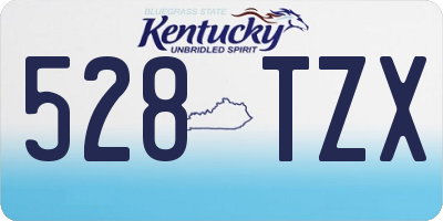 KY license plate 528TZX
