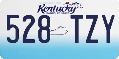 KY license plate 528TZY