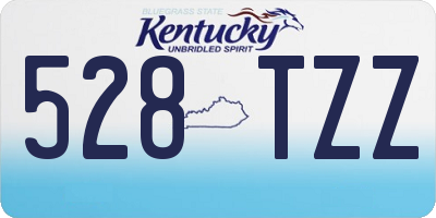 KY license plate 528TZZ