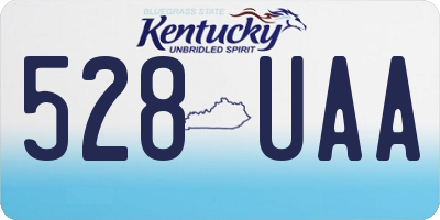 KY license plate 528UAA