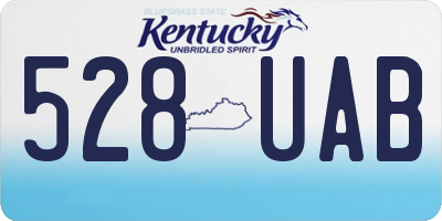 KY license plate 528UAB