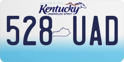 KY license plate 528UAD