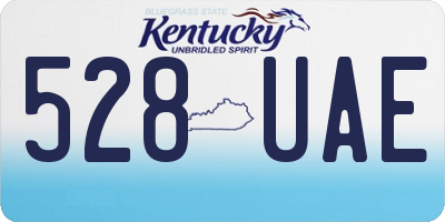 KY license plate 528UAE