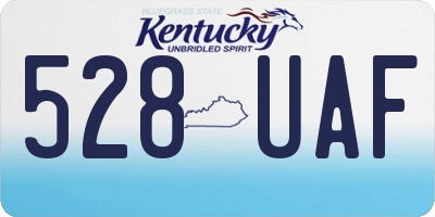 KY license plate 528UAF