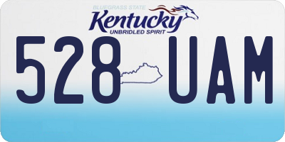KY license plate 528UAM