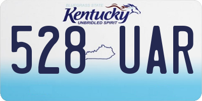 KY license plate 528UAR