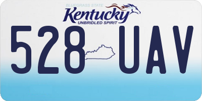 KY license plate 528UAV