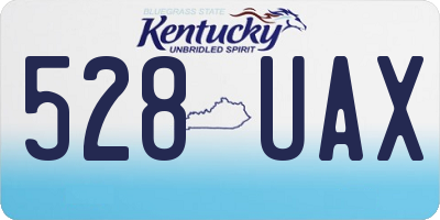 KY license plate 528UAX