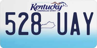 KY license plate 528UAY