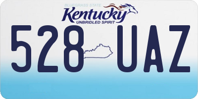 KY license plate 528UAZ