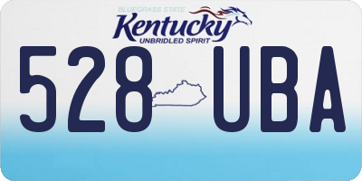 KY license plate 528UBA