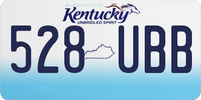 KY license plate 528UBB