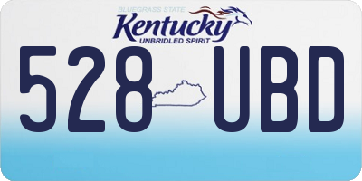 KY license plate 528UBD