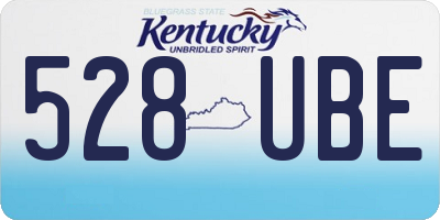 KY license plate 528UBE