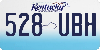 KY license plate 528UBH