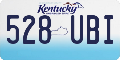 KY license plate 528UBI