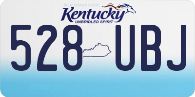 KY license plate 528UBJ