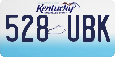 KY license plate 528UBK