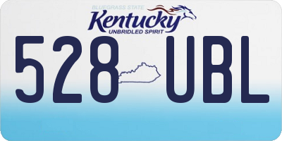 KY license plate 528UBL