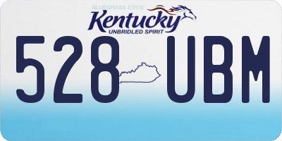 KY license plate 528UBM