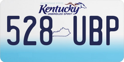 KY license plate 528UBP