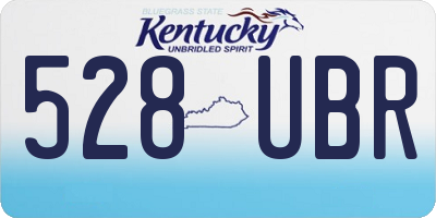 KY license plate 528UBR