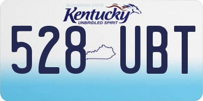 KY license plate 528UBT