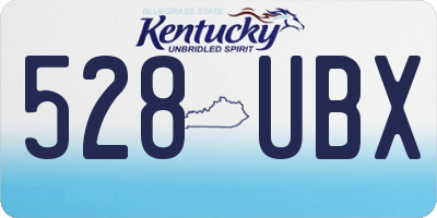 KY license plate 528UBX