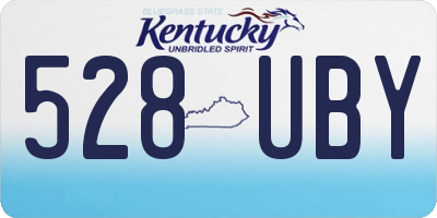KY license plate 528UBY