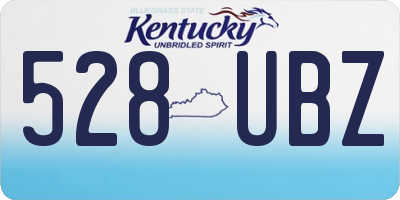 KY license plate 528UBZ