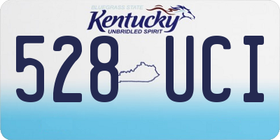 KY license plate 528UCI