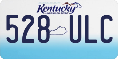 KY license plate 528ULC