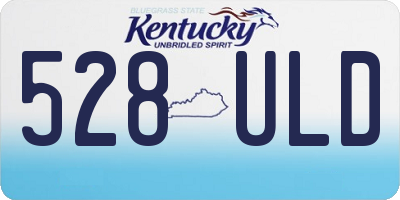 KY license plate 528ULD