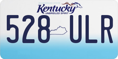 KY license plate 528ULR